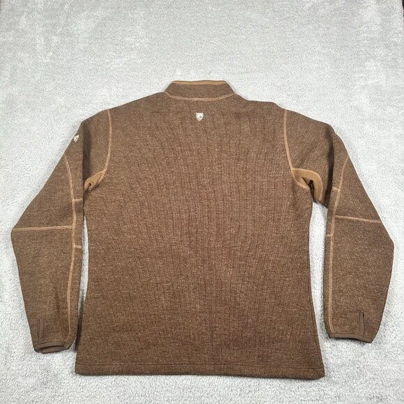 Kuhl ThermoKore 1/4 Zip Brown Pullover Mens Large Sweatshirt Vtg Y2K Size XL - Picture 2 of 14